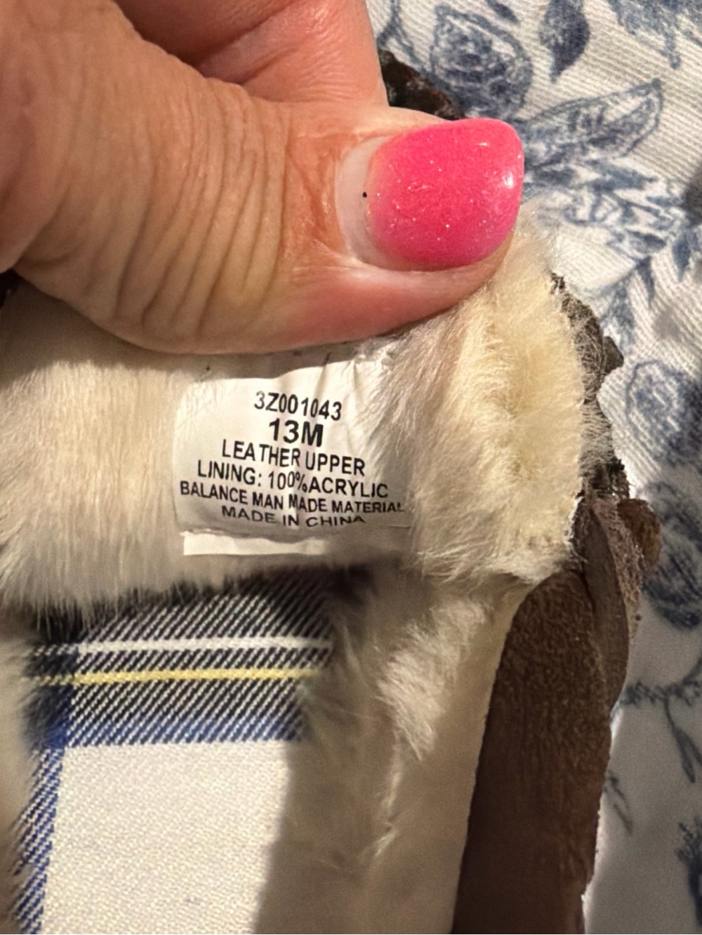 Vineyard Vines Kids Brown Faux-Fur Lined Slippers